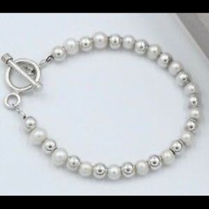 Silpada Sterling Bead & Freshwater Pearl Bracelet